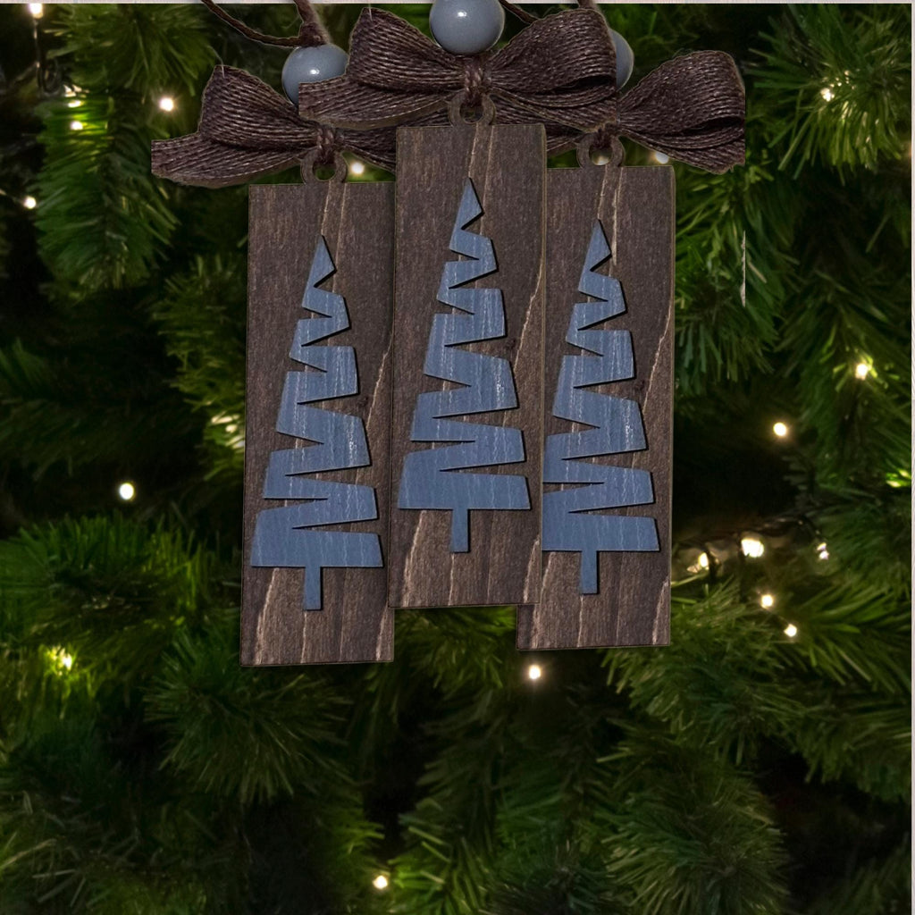 Dark Brown Old-Fashioned Christmas Decor Ornament, Wood Holiday Decor, handmade holiday ornament, wood holiday ornament, Single or Bulk Qty