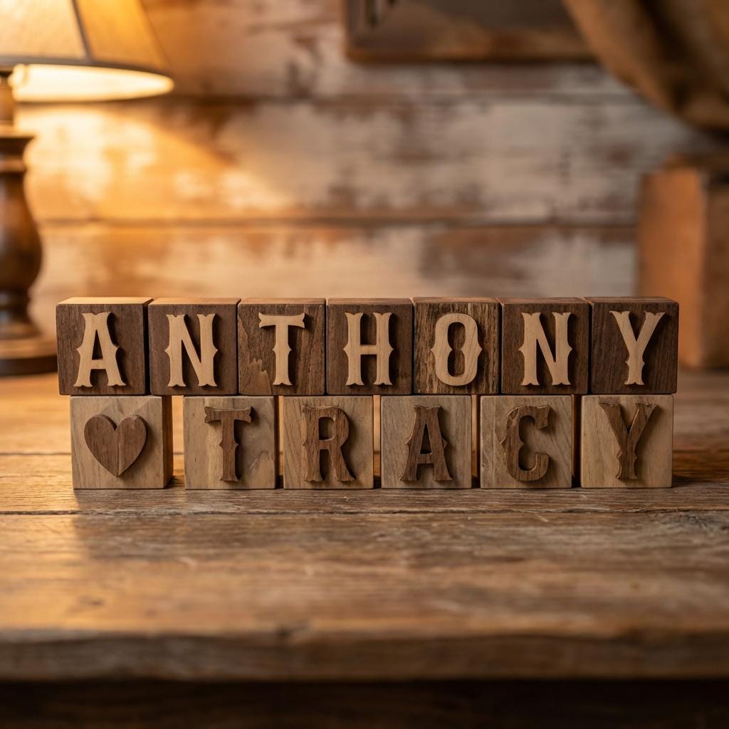 Personalized Wooden Letter Blocks, Rustic Name Blocks, Farmhouse Decor