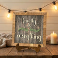Family is Everything Framed Wood Sign, Rustic Farmhouse Decor, Layered Wood Wall Art or Shelf Decor, Housewarming Gift