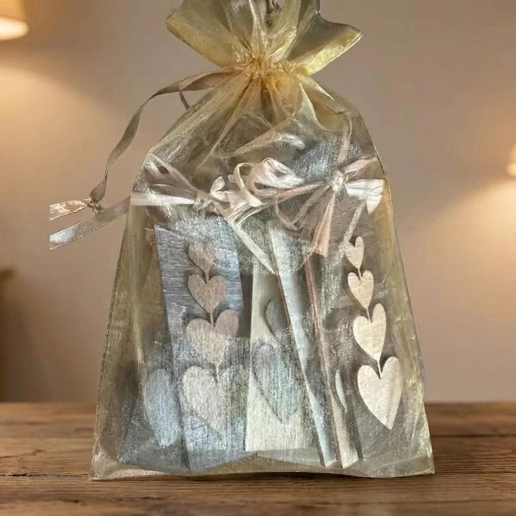 Rustic Wooden Heart Decor Set, Farmhouse Heart Ornaments, Neutral Wood Hearts, Everyday Heart Decor, Giftable Heart Set