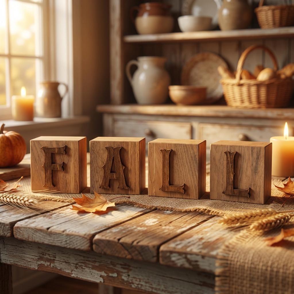 Personalized Wooden Letter Blocks, Rustic Name Blocks, Farmhouse Decor