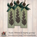 Farmhouse Rustic Green  Ornament, Wood Holiday Decor, farmhouse holiday decor, wooden tree ornament, Single or Bulk Qty