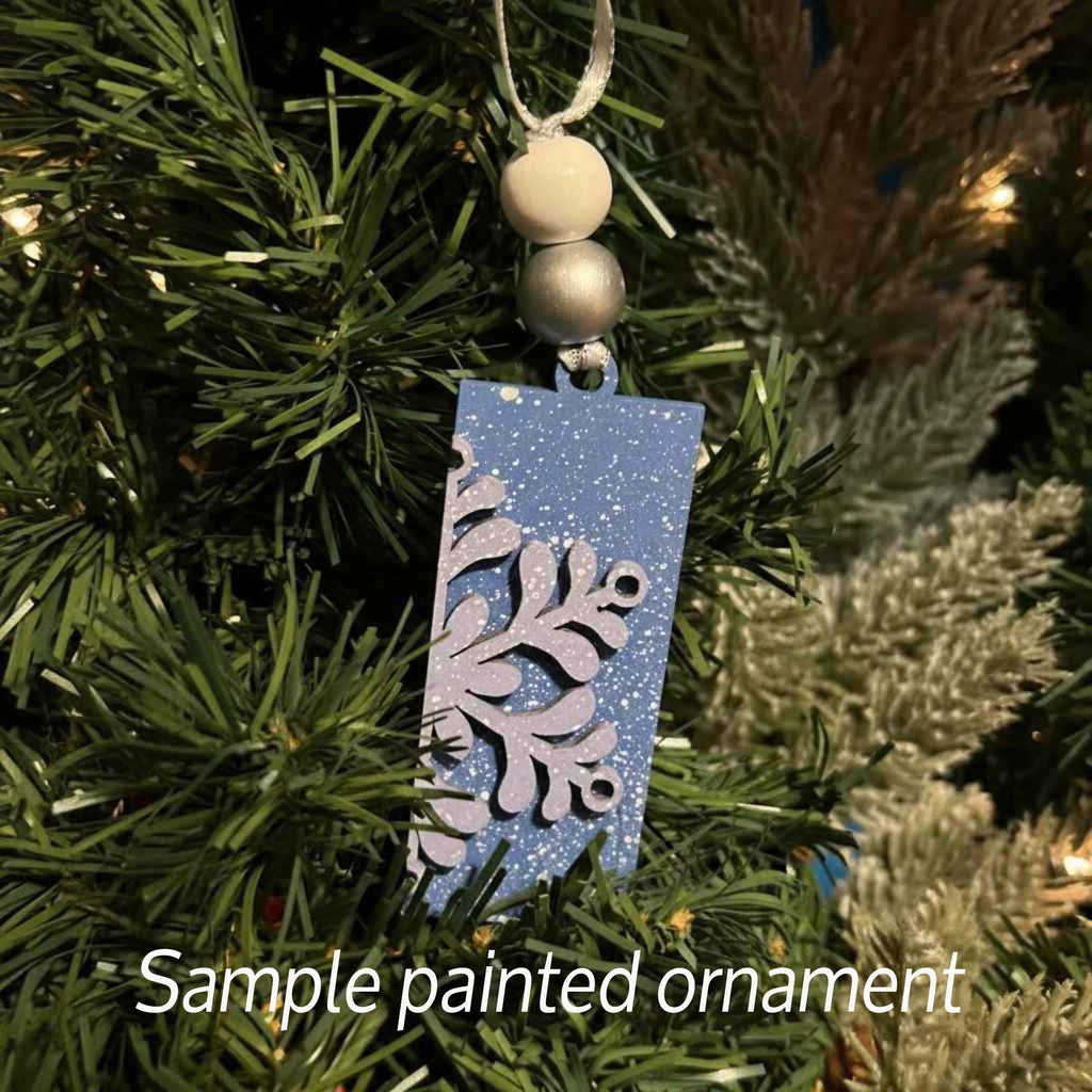 DIY Snowflake Ornaments - Blank Single or Bulk Christmas Ornament Handcrafted Bulk Wholesale DIY Unpainted Paint Party Family Craft