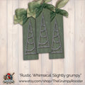 Vintage Rustic Green Ornament, Wood Holiday Decor, rustic christmas ornament, christmas tree decoration, Single or Bulk Qty