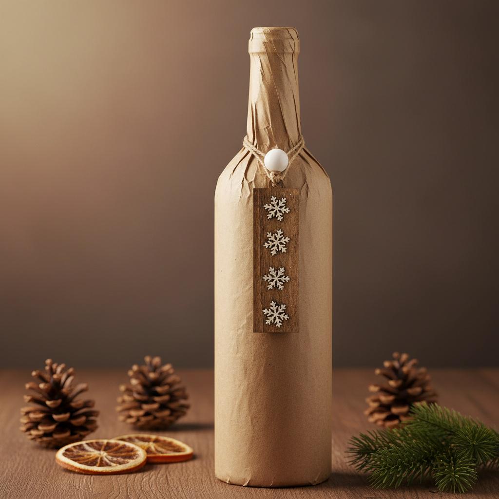 Rustic Wooden Snowflake Tag - Handmade Farmhouse Gift Tag, Bookmark, Stocking Tag, Ornament, Bulk Wood Holiday Craft Embellishment