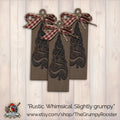 Vintage Dark Brown Ornament, Wood Holiday Decor, rustic christmas ornament, christmas tree decoration, Single or Bulk Qty