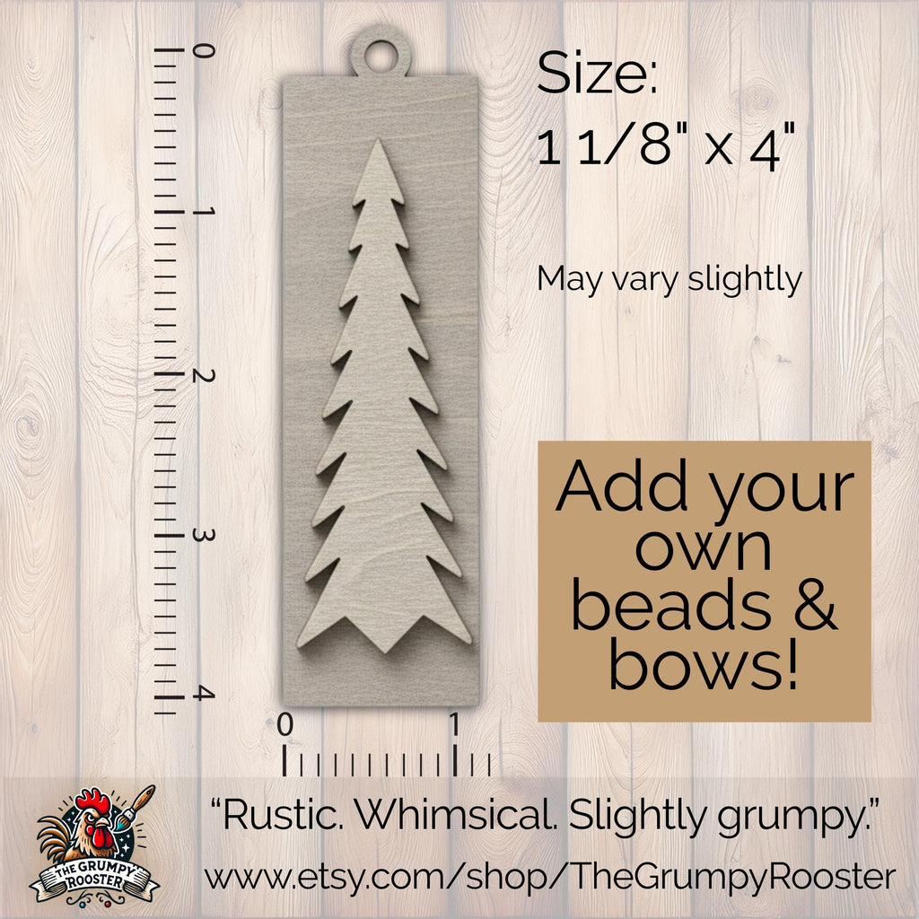 Rustic Christmas Tree Ornaments, Fast Shipping, Wood Farmhouse Holiday Decor DIY Gift Tag Neutral Minimal Tree Decorations Bulk Wholesale