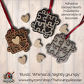 Autism Awareness 3 Puzzle Heart Ornaments – Set of 3 – Layered Wood – Includes 6 Personalizable Hearts – DIY Craft Gift – Handmade