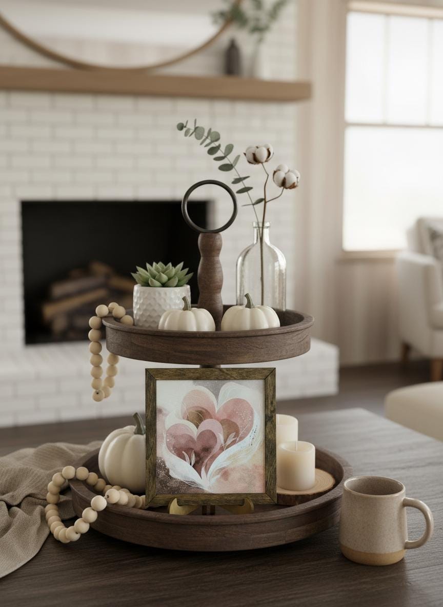 Rustic Heart Mini Wood Sign with Easel | Valentine's Day Decor