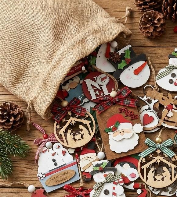 Studio Surprise Ornament Pack – Handmade Holiday Ornaments, Mystery Gift Bundle, Unique Christmas Decor