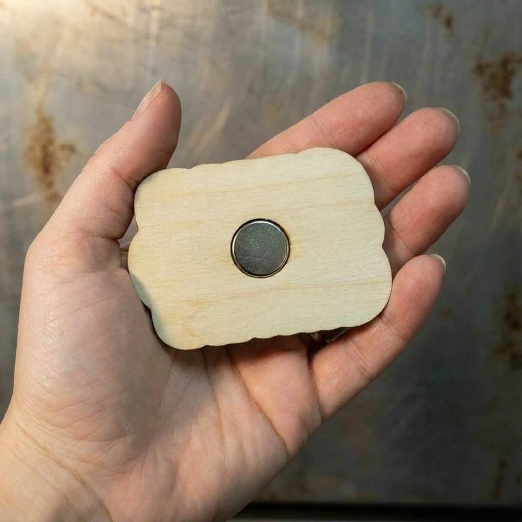 Funny Rustic Wood Magnet Set | Farmhouse Fridge Magnets | Handmade Country Decor | Yes | No | Ask Again | Maybe | Later