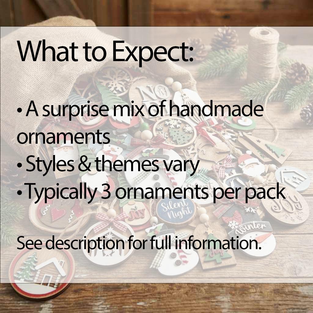 Studio Surprise Ornament Pack – Handmade Holiday Ornaments, Mystery Gift Bundle, Unique Christmas Decor