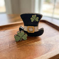 Rustic Leprechaun Hat Shelf Sitter – St Patrick's Day Tiered Tray Decor