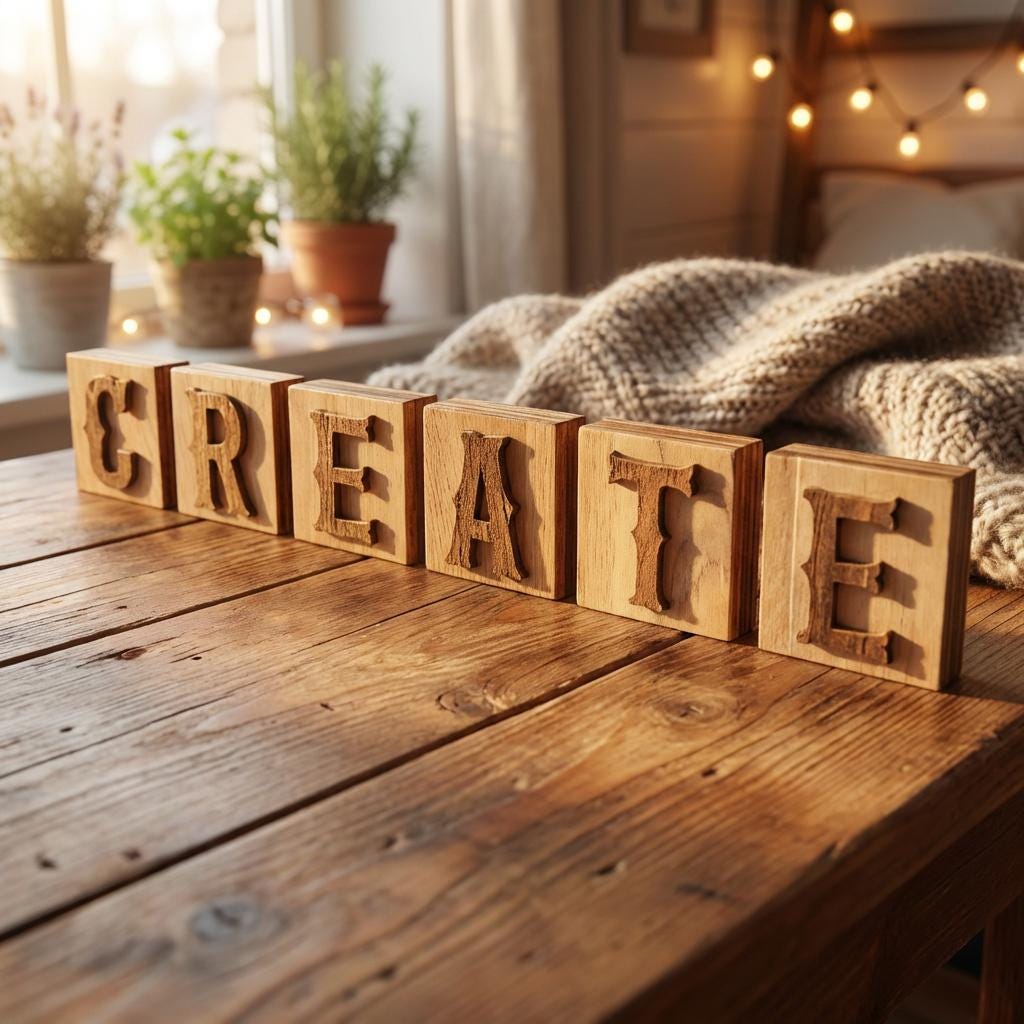 Personalized Wooden Letter Blocks, Rustic Name Blocks, Farmhouse Decor