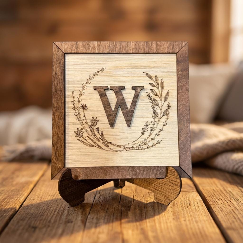 Custom Baby Name Wooden Wall Sign – Framed Rustic Nursery Decor – Farmhouse Wood Name Letters – Personalized Nursery Gift