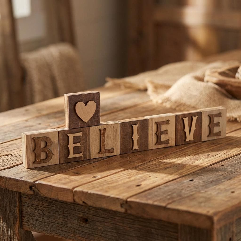 Personalized Wooden Letter Blocks, Rustic Name Blocks, Farmhouse Decor