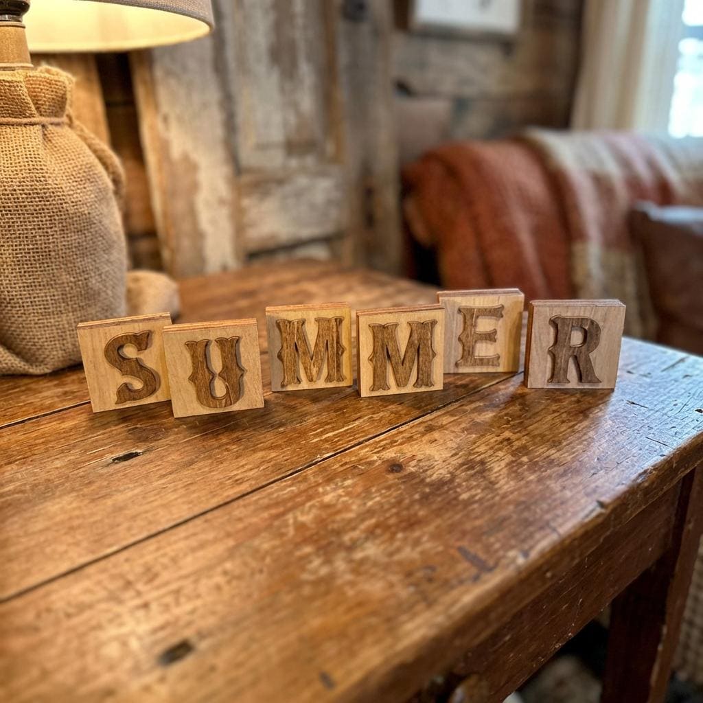Personalized Wooden Letter Blocks, Rustic Name Blocks, Farmhouse Decor