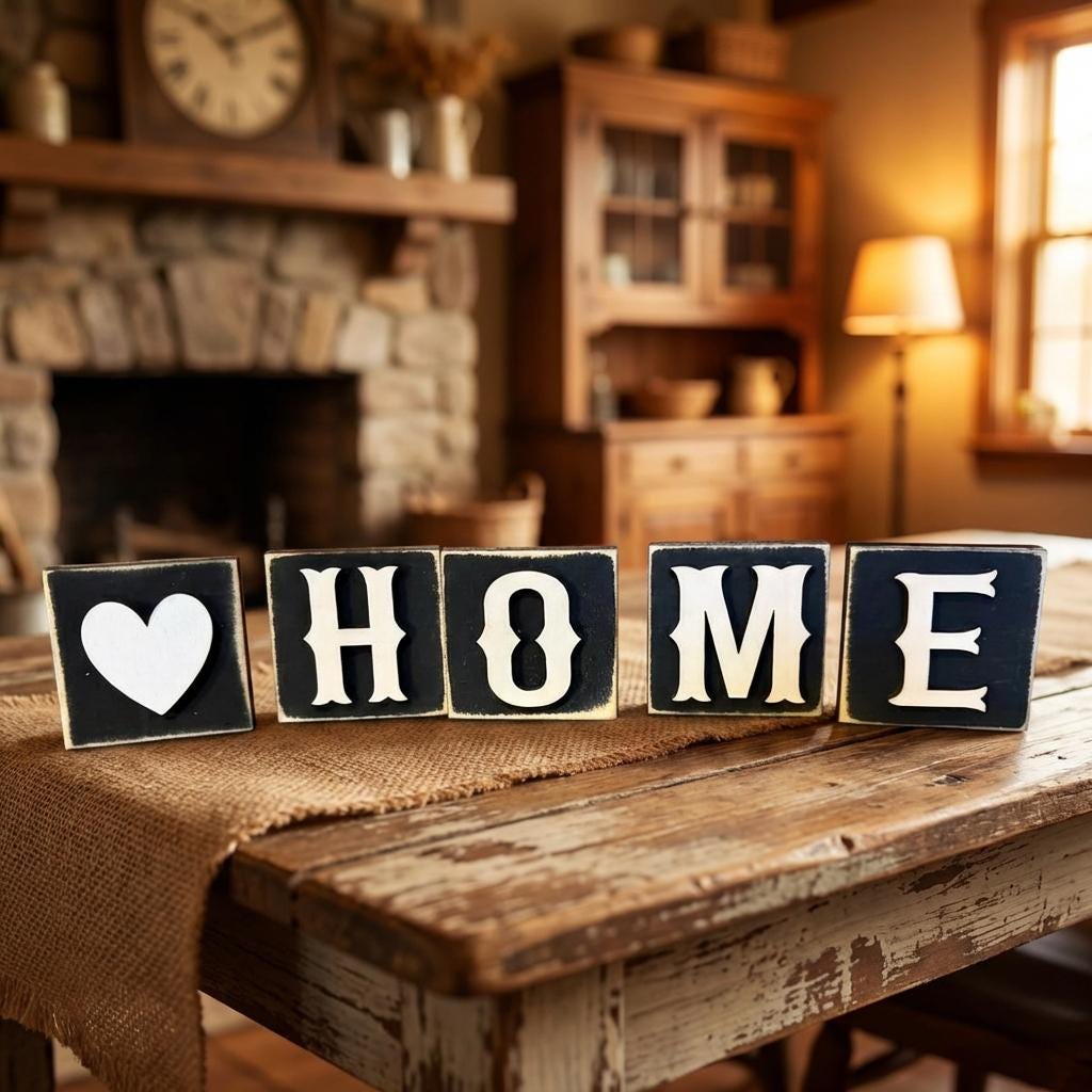 Personalized Wooden Letter Blocks, Rustic Name Blocks, Farmhouse Decor