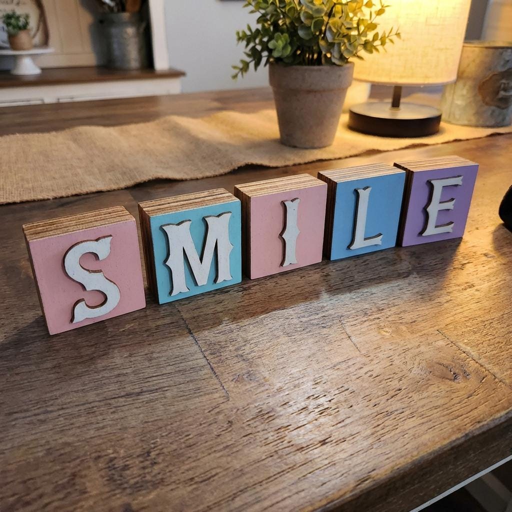 Personalized Pastel Wooden Letter Blocks, Custom Name, Nursery Decor - TheGrumpyRooster