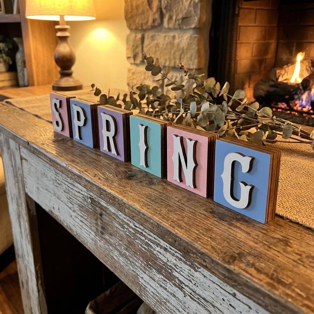 Personalized Pastel Wooden Letter Blocks, Custom Name, Nursery Decor