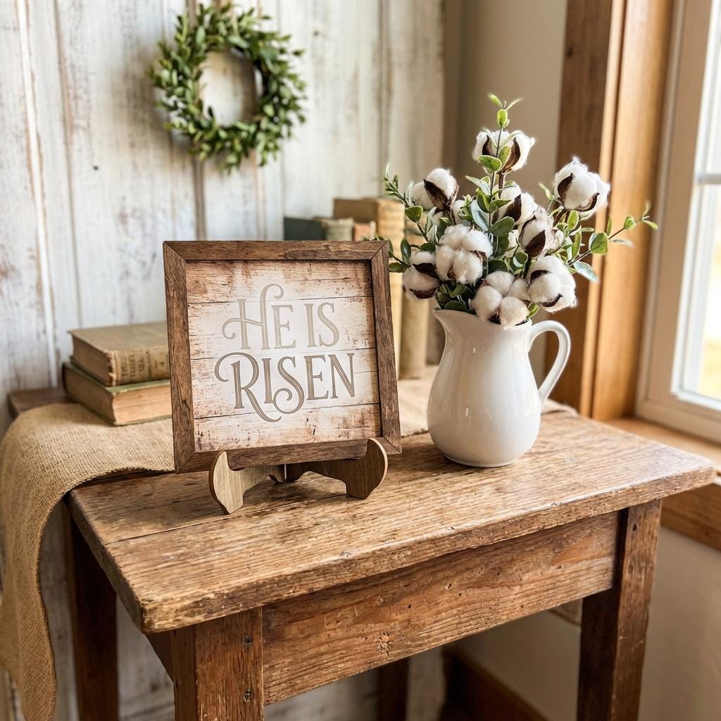 He is Risen Framed Christian Art, Easter Wall Decor, Christian Gift, Religious Wall Art, Scripture Decor, Faith Home Decor, Easter Decor - TheGrumpyRooster