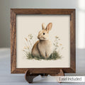 Rustic Bunny Framed Decor | Farmhouse Spring Decor | Easter Bunny Shelf Sitter Art | Spring Farmhouse Gift - TheGrumpyRooster