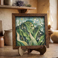 Whimsical Lily of the Valley Framed Art | Woodland Flower Wall Decor | Floral Easel Sign | Botanical Home Decor - TheGrumpyRooster