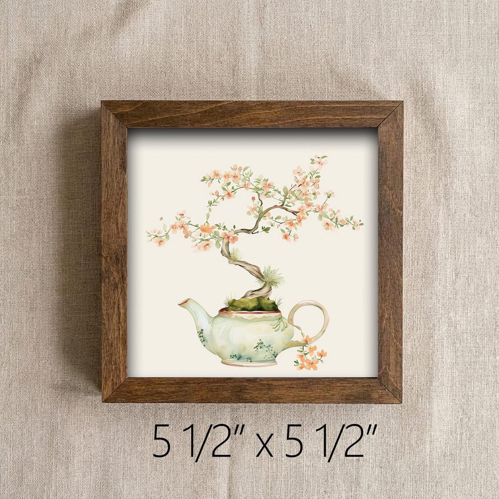 Sakura Bonsai Cherry Blossom Wall Art Print | Zen Botanical Watercolor | Japanese Japandi Home Decor | Nature Lover Gift - TheGrumpyRooster