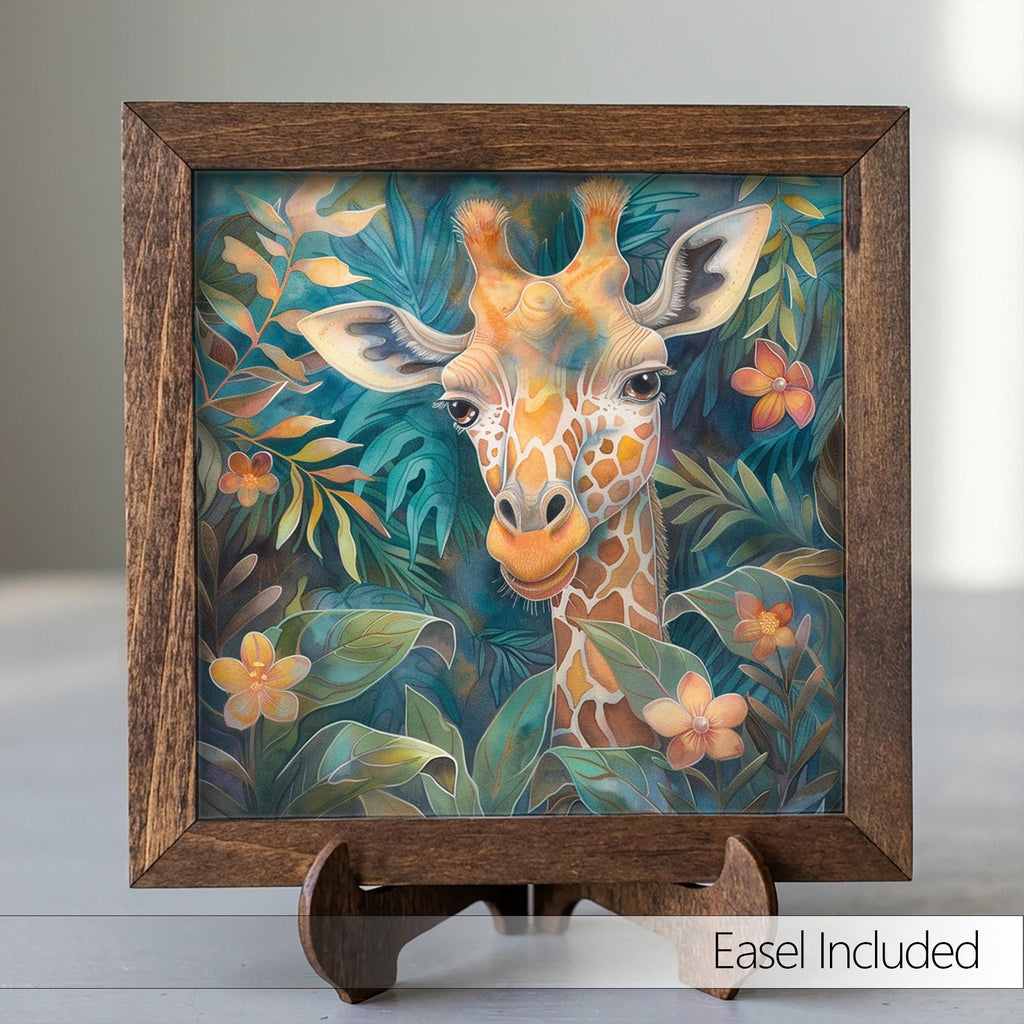Dreamy Baby Giraffe Nursery Print | Boho Safari Wall Art | Jungle Animal Watercolor Decor | Kids Room Gift - TheGrumpyRooster
