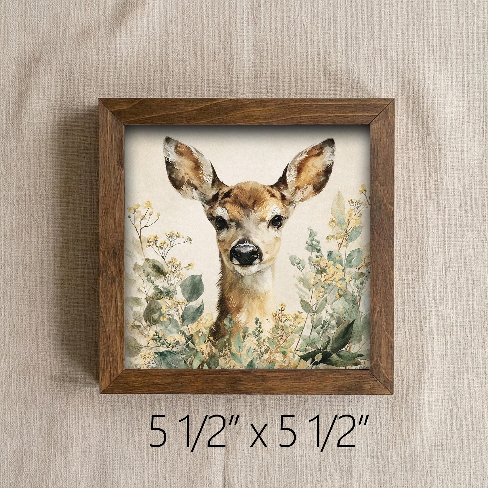 Watercolor Fawn Art Print | Woodland Baby Deer Nursery Wall Decor - TheGrumpyRooster