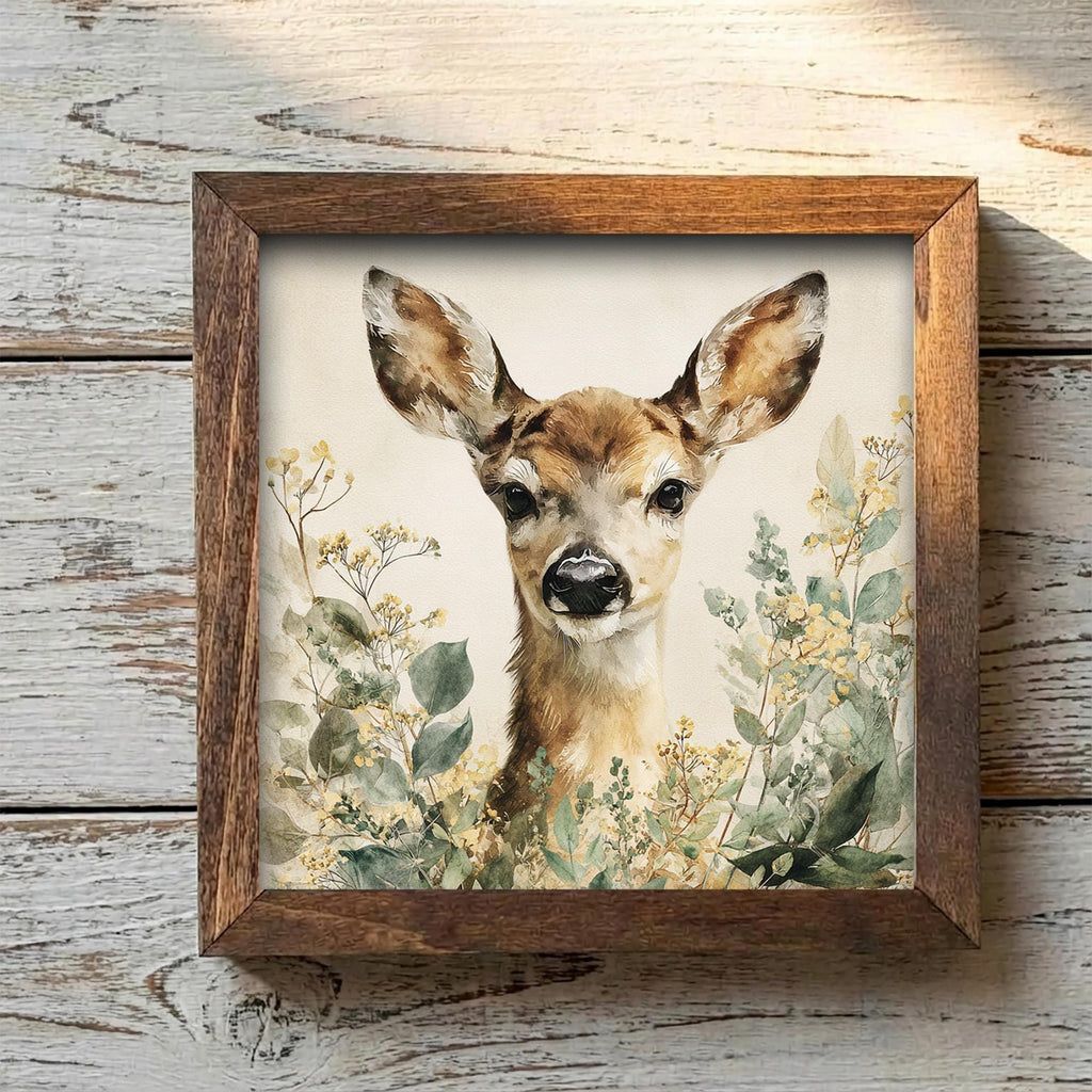Watercolor Fawn Art Print | Woodland Baby Deer Nursery Wall Decor - TheGrumpyRooster