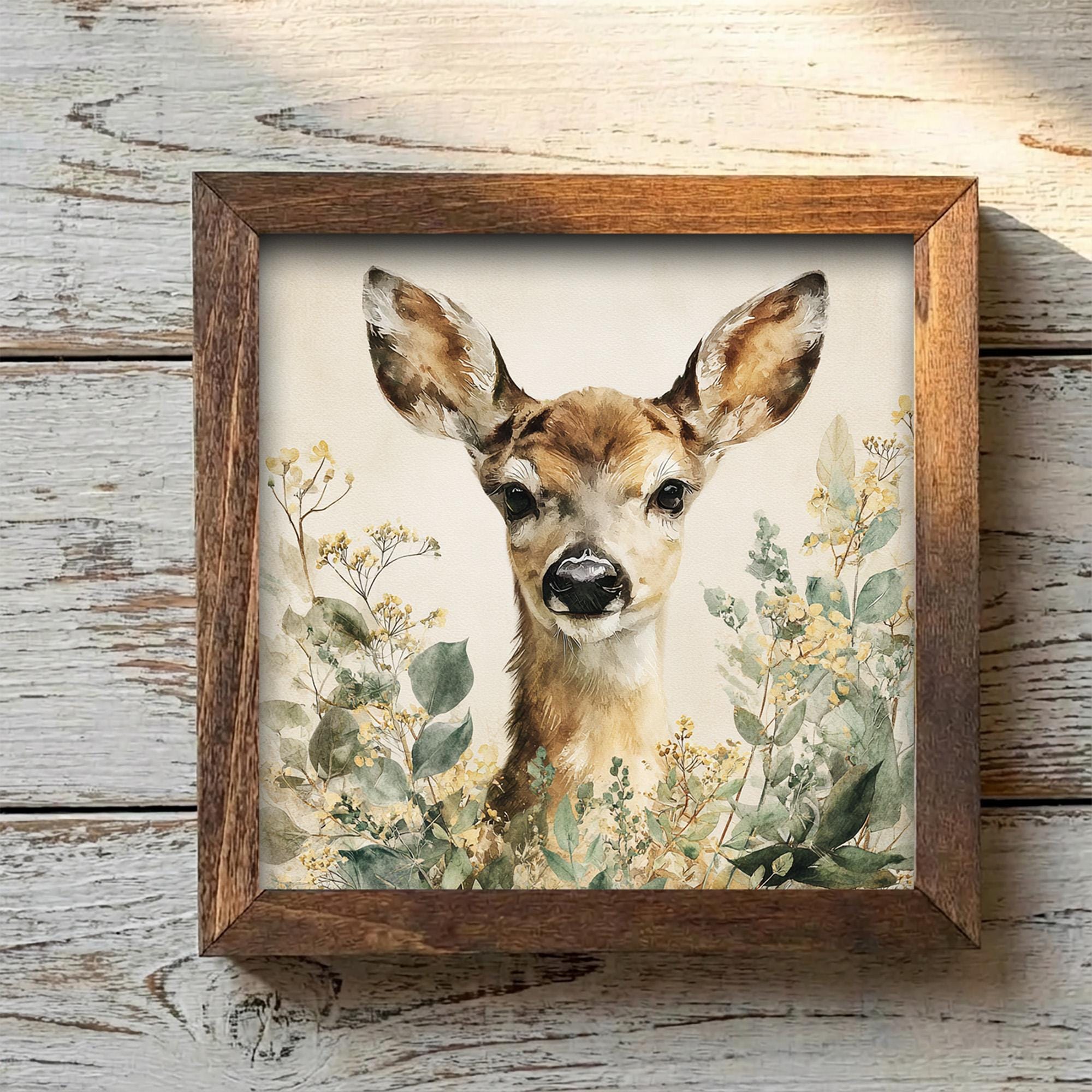 Watercolor Fawn Art Print | Woodland Baby Deer Nursery Wall Decor - TheGrumpyRooster