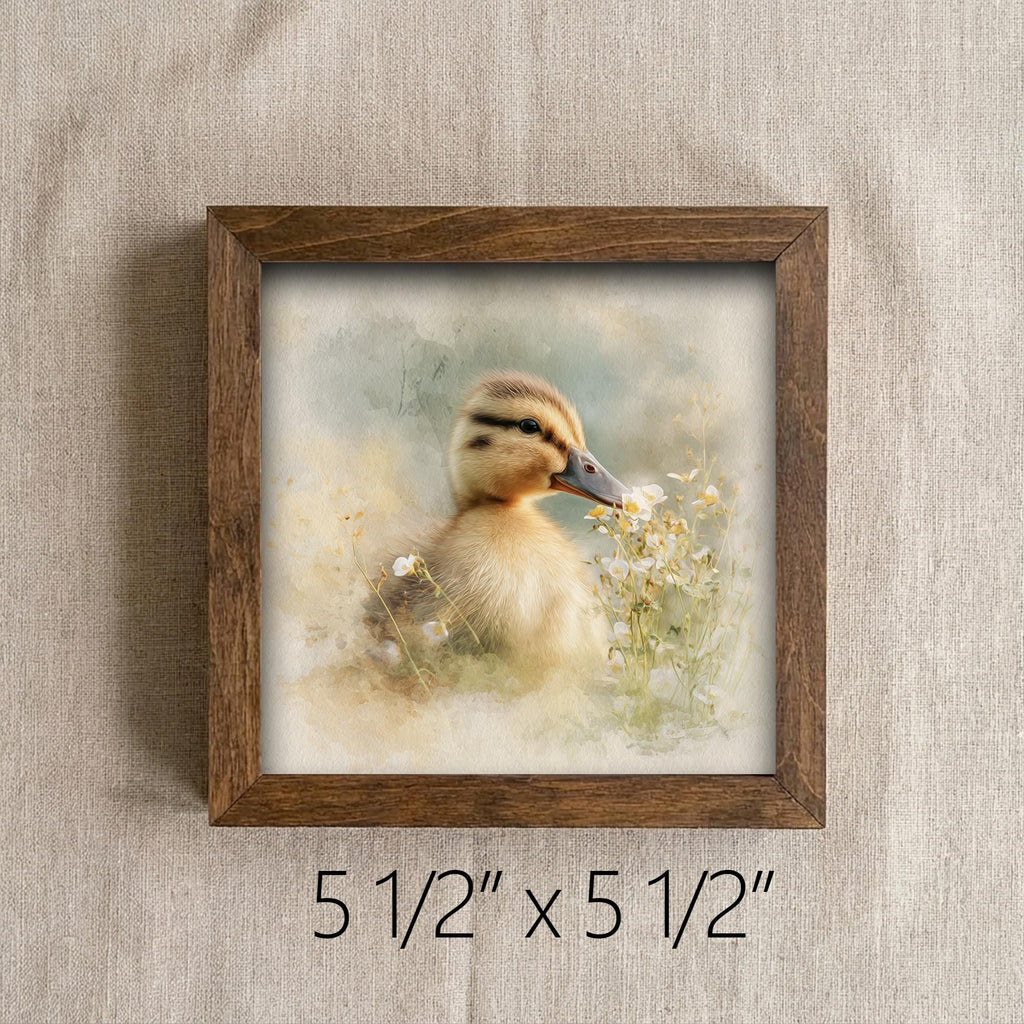 Baby Duckling Watercolor Print | Cottagecore Farmhouse Spring Art - TheGrumpyRooster