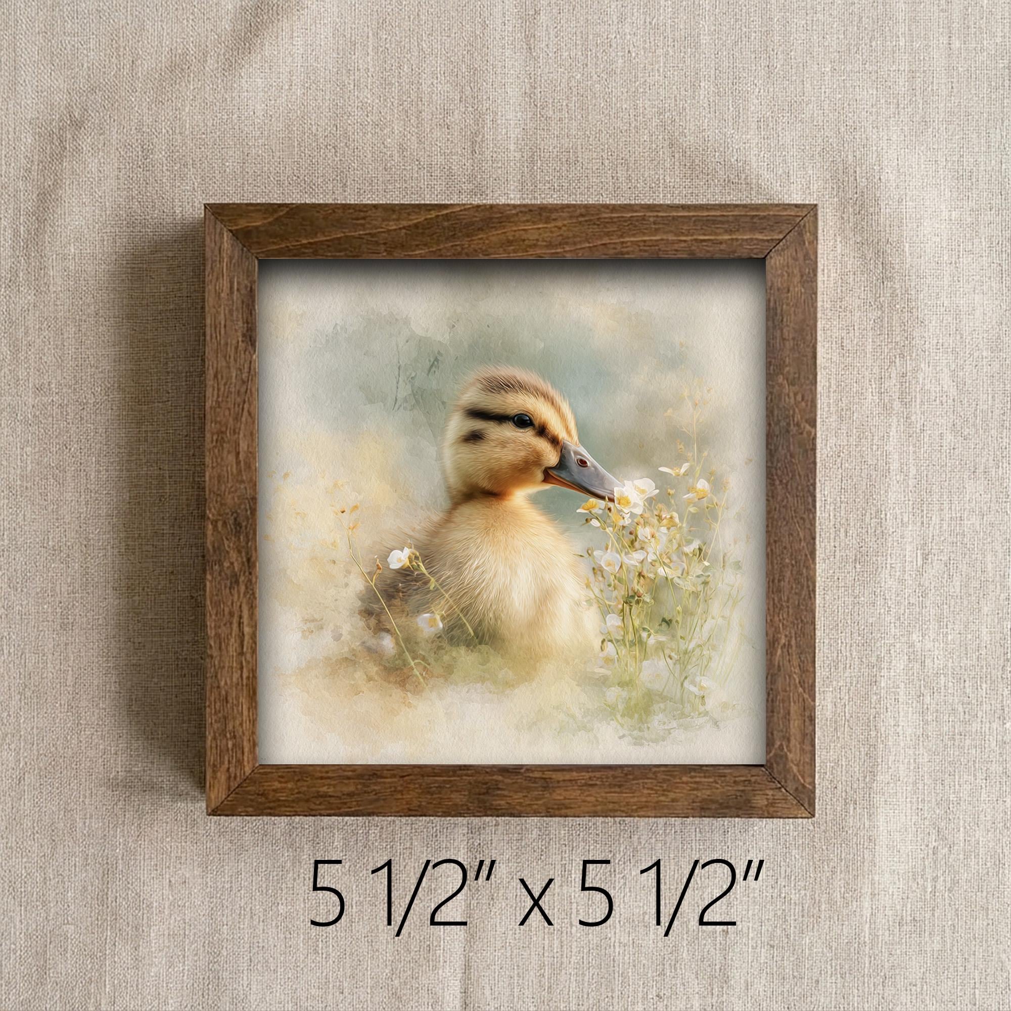 Baby Duckling Watercolor Print | Cottagecore Farmhouse Spring Art - TheGrumpyRooster