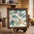 Eucalyptus Branch Framed Art with Easel | Botanical Wall Decor | Green Leaf Art | Farmhouse Botanical Sign | Nature Home Decor - TheGrumpyRooster