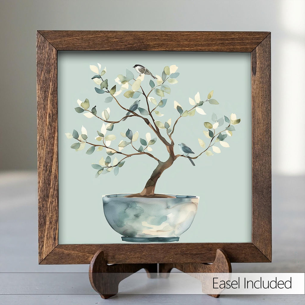 Bonsai Tree Wall Art Print | Watercolor Zen Botanical Decor | Boho Nature Poster | Calming Home Gift | Instant Download - TheGrumpyRooster