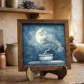 Moonlit Bonsai Tree Wall Art Print | Zen Watercolor Painting | Boho Home Decor Gift | Celestial Nature Art - TheGrumpyRooster