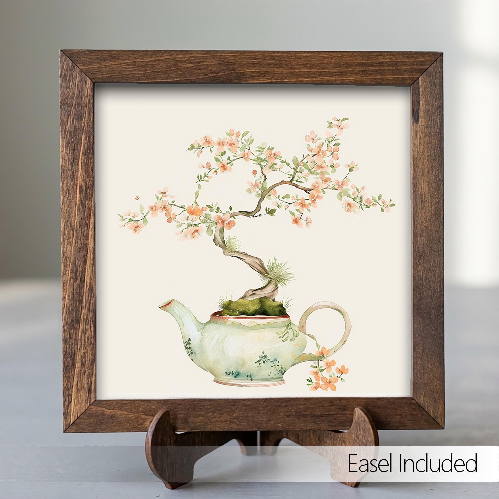 Sakura Bonsai Cherry Blossom Wall Art Print | Zen Botanical Watercolor | Japanese Japandi Home Decor | Nature Lover Gift - TheGrumpyRooster