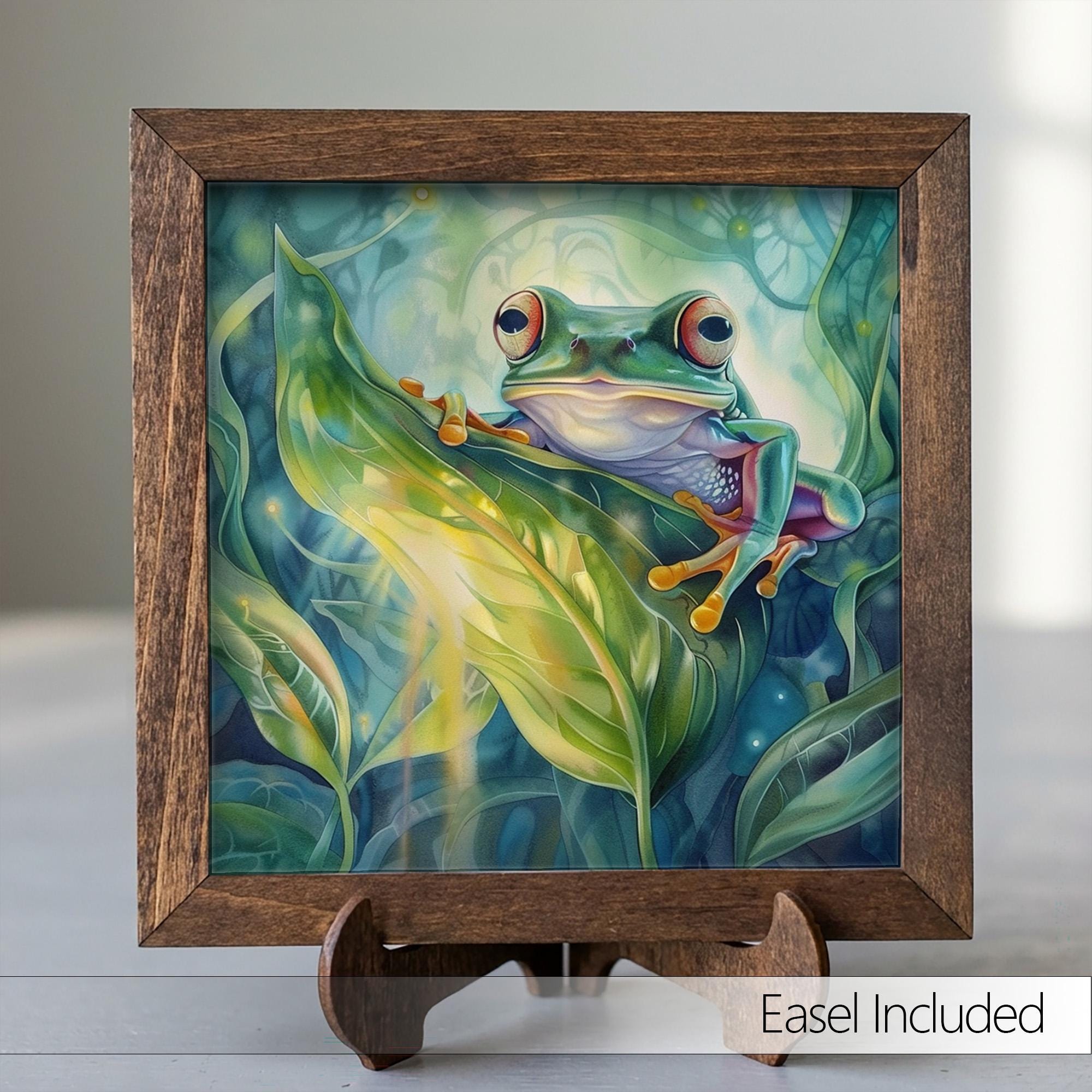 Whimsical Tree Frog Wall Art Print | Cottagecore Frog Decor | Boho Nature Gift | Frog Lover Nursery Art - TheGrumpyRooster