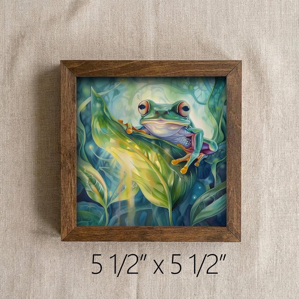 Whimsical Tree Frog Wall Art Print | Cottagecore Frog Decor | Boho Nature Gift | Frog Lover Nursery Art - TheGrumpyRooster