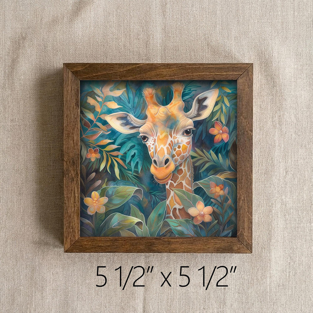 Dreamy Baby Giraffe Nursery Print | Boho Safari Wall Art | Jungle Animal Watercolor Decor | Kids Room Gift - TheGrumpyRooster
