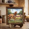 Patriotic Horse Wall Art | 4th of July Farmhouse Decor | Rustic American Flag Print | Country Home Gift | Red White Blue Americana - TheGrumpyRooster