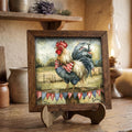 Patriotic Rooster Print | 4th of July Farmhouse Wall Art | Rustic Americana Kitchen Decor | Country Home Gift - TheGrumpyRooster