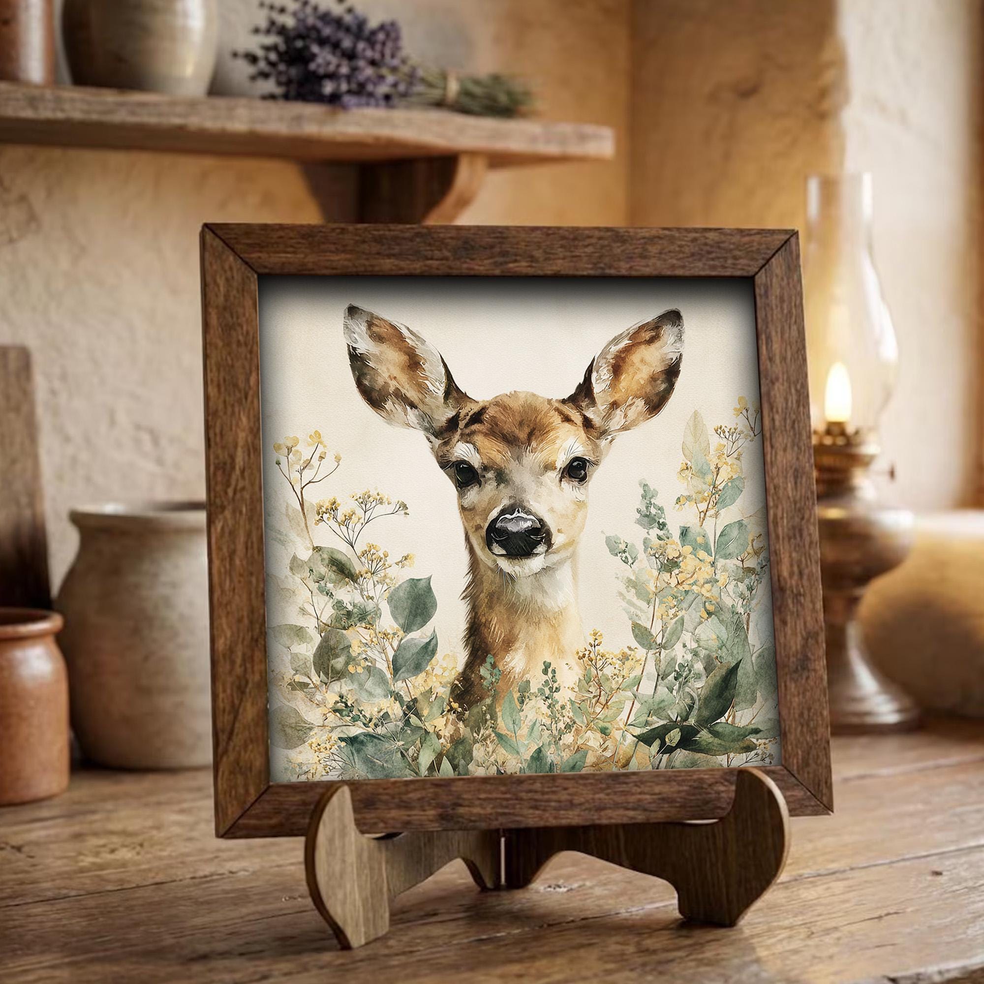 Watercolor Fawn Art Print | Woodland Baby Deer Nursery Wall Decor - TheGrumpyRooster