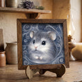 Framed Mouse Art Print | Whimsical Farmhouse Shelf Decor