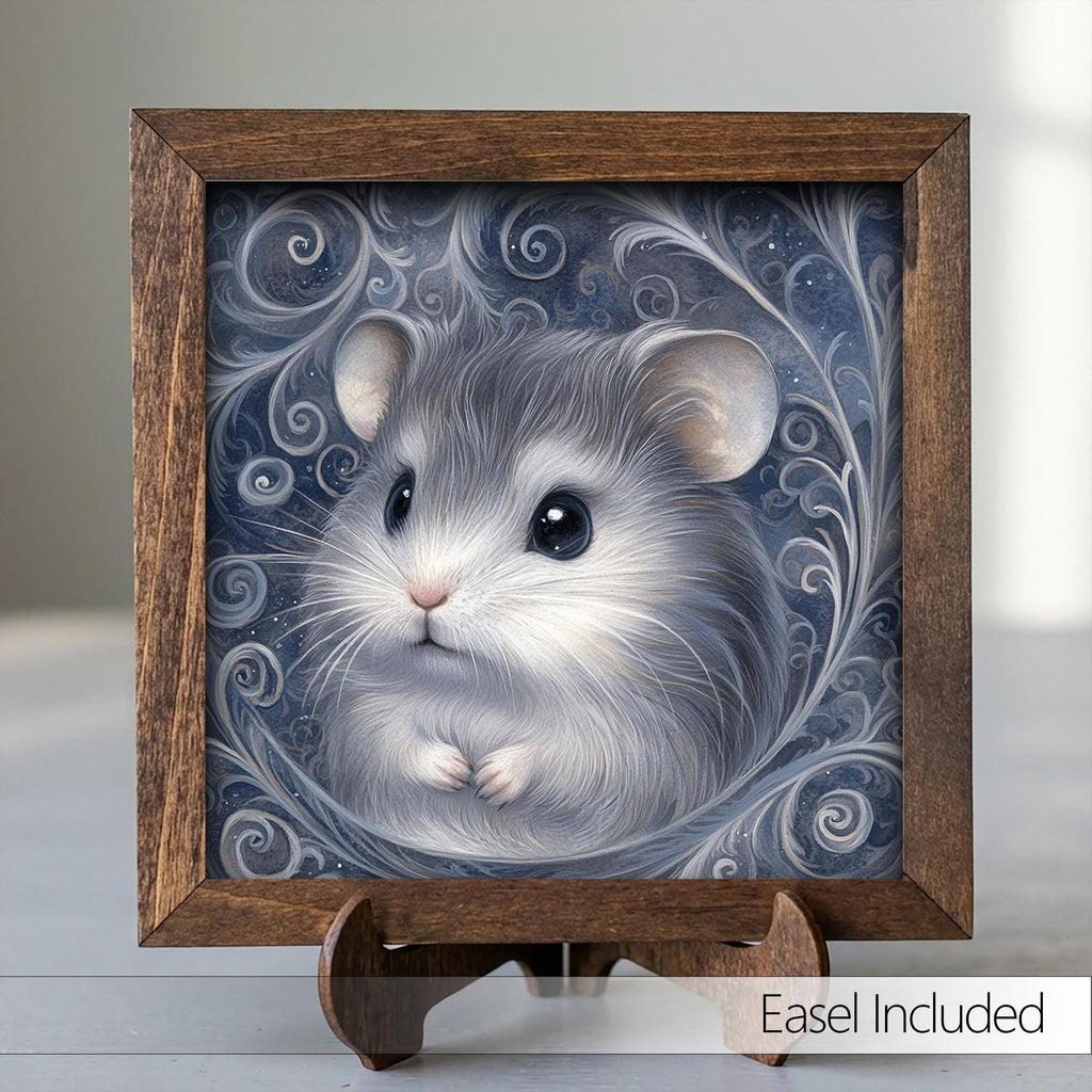 Framed Mouse Art Print | Whimsical Farmhouse Shelf Decor