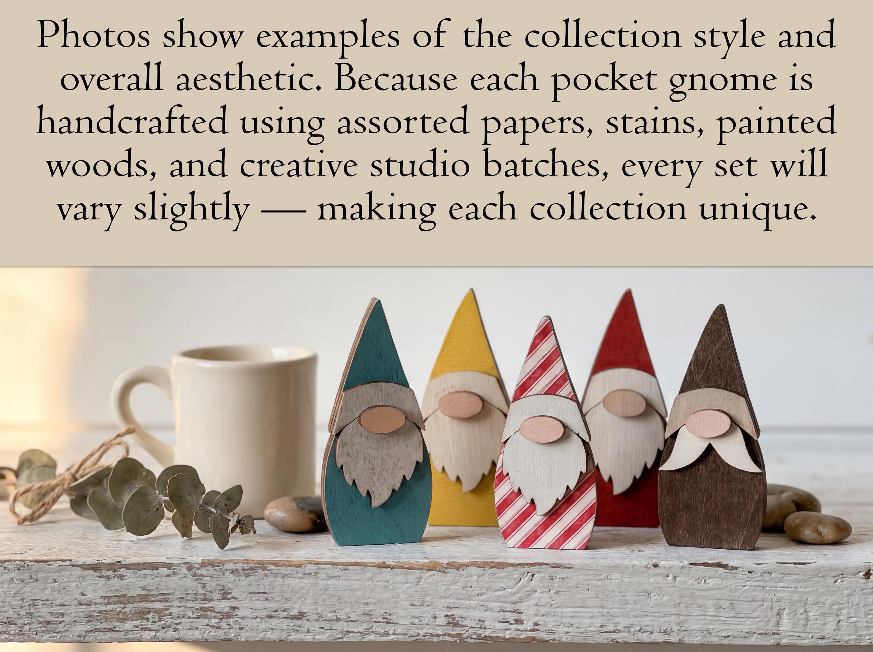 Mini Wooden Holiday Gnomes | Handcrafted Tier Tray Decor, Bowl Fillers, Gift-Giving - TheGrumpyRooster
