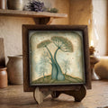 Framed Botanical Art Print | Rustic Farmhouse Shelf Decor