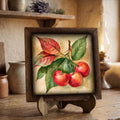 Framed Cherry Art Print | Vintage Botanical Farmhouse Shelf Decor