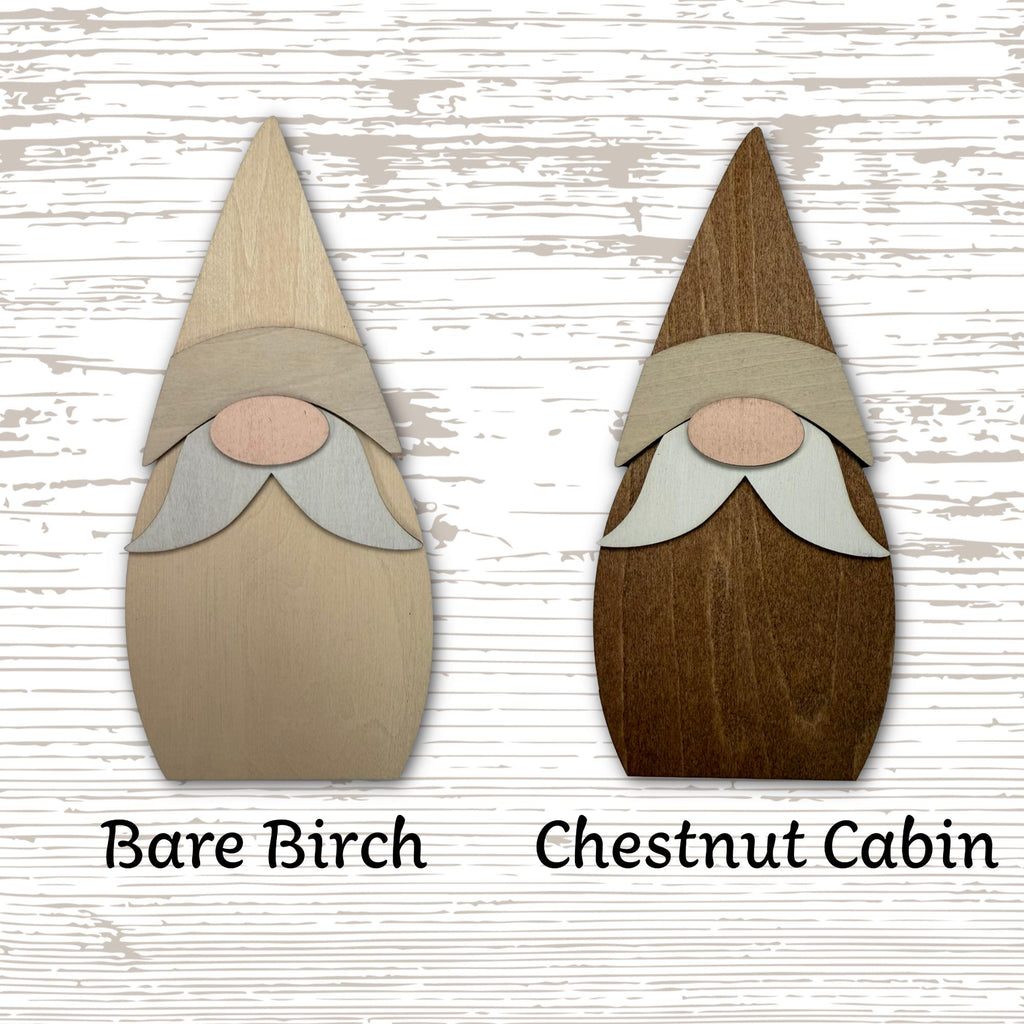 Rustic Wooden Gnome Shelf Sitter | Farmhouse Neutral Decor | Scandinavian Style Tiered Tray Gnome - TheGrumpyRooster